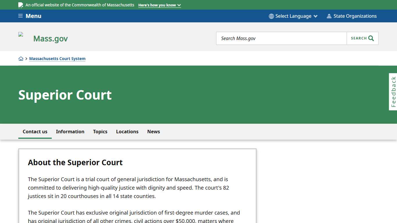 Superior Court Mass.gov