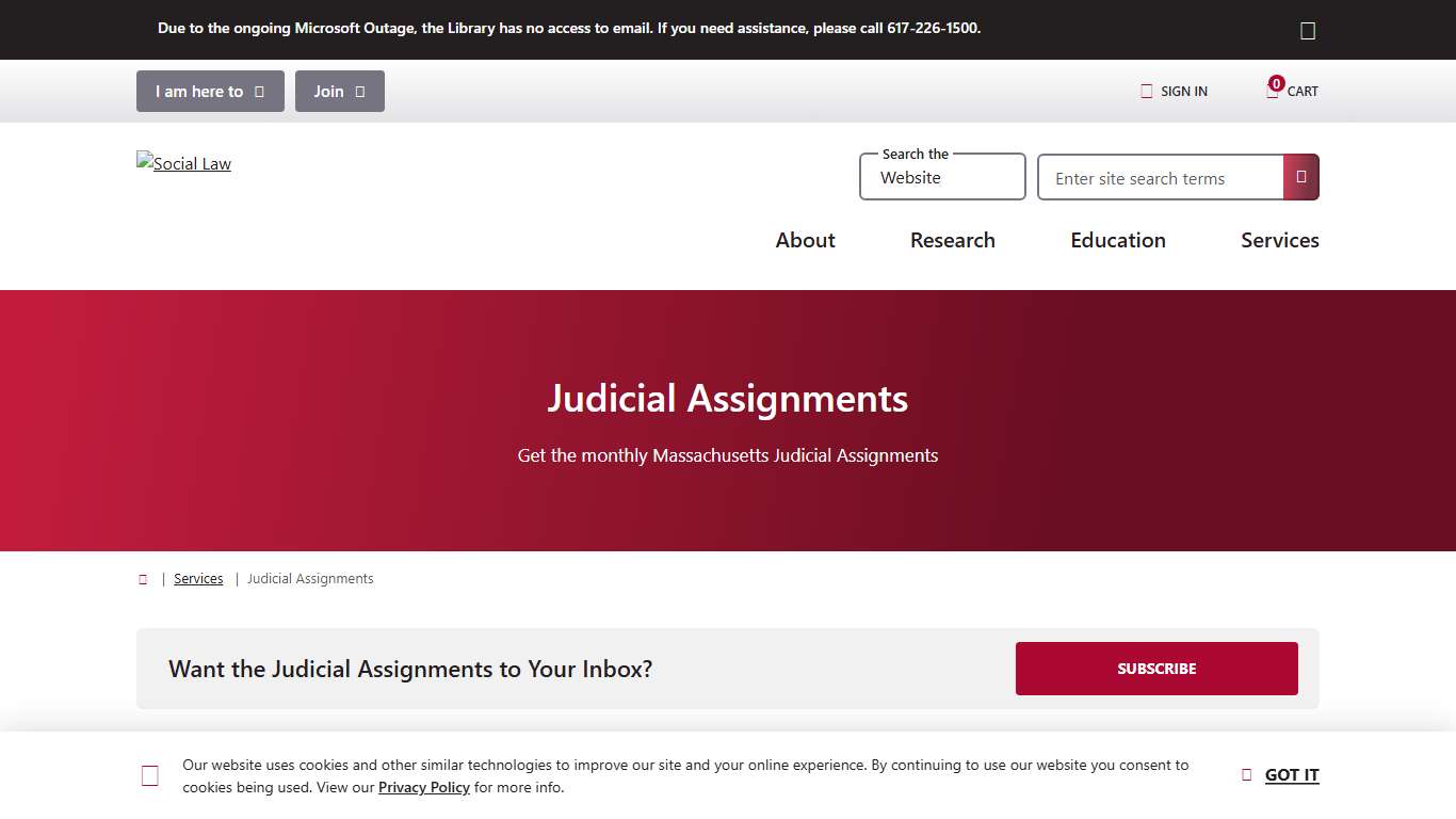 Judicial Assignments Supreme Judicial Court Social Law